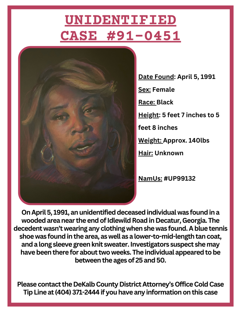 Unidentified Cases DeKalb County GA